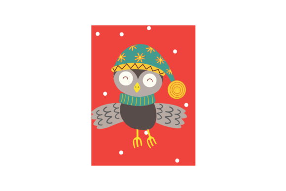 Christmas Animal Character Owl Vector