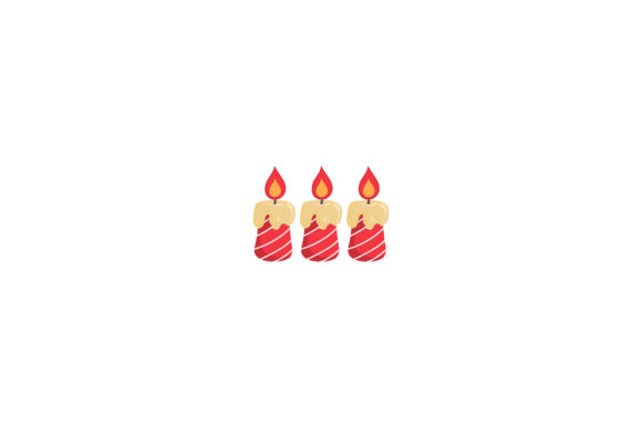 Christmas Candle Illustrations Vector