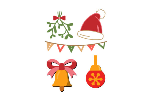 Christmas Cute Illustrations Set