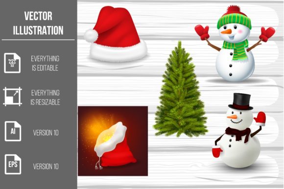 Christmas Elements Vector Clipart
