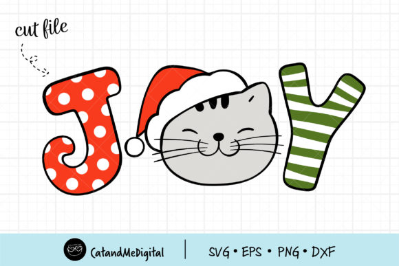 Christmas Happy Cat Illustrations