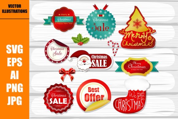 Christmas Sale Label Bundles for Digital Creators