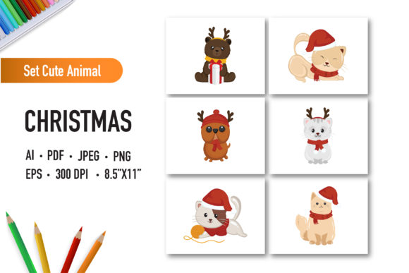 Cute Christmas Animal Set