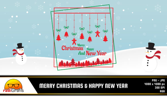 Merry Christmas and Happy New Year 01 Illustrations