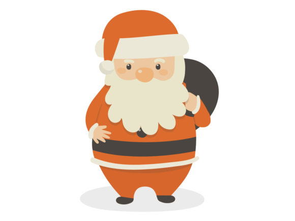 Simple Santa Illustration for Seasonal Branding